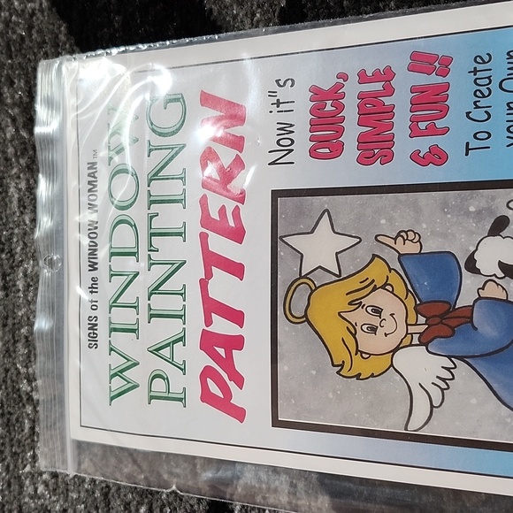 VINTAGE 1998 ANGELFACE SHEEP STAR WINDOW PAINTING PATTERN HOME BUSINESS … - Picture 3 of 11